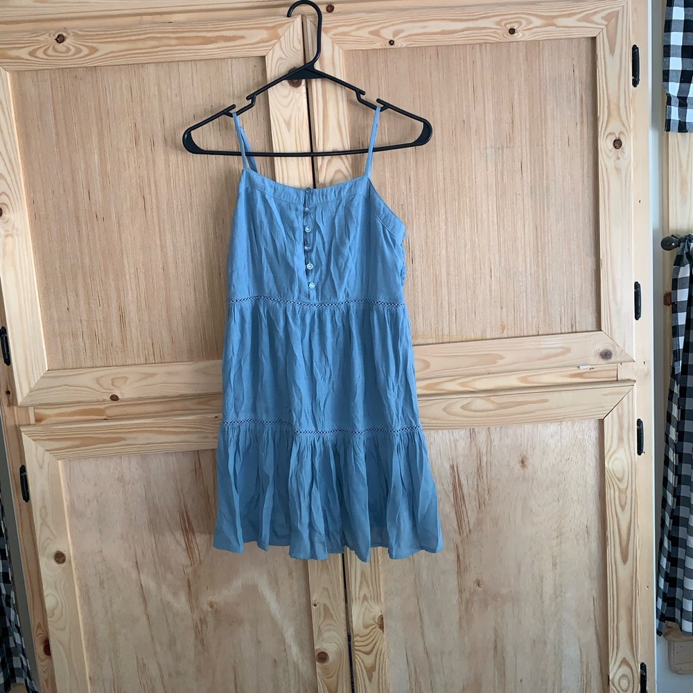 Love Tree blue strappy tiered dress size S